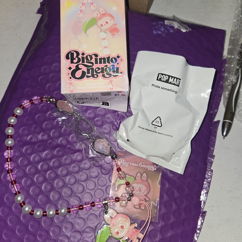 Big Into Energy Labubu Phone Charm